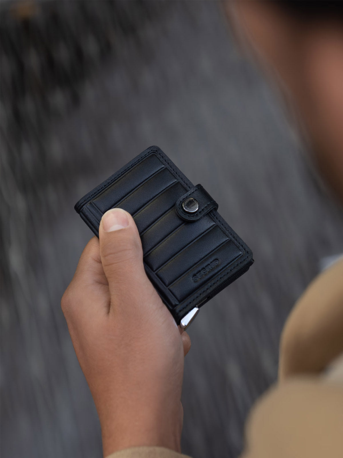 Secrid Premium Miniwallet Emboss Lines Black