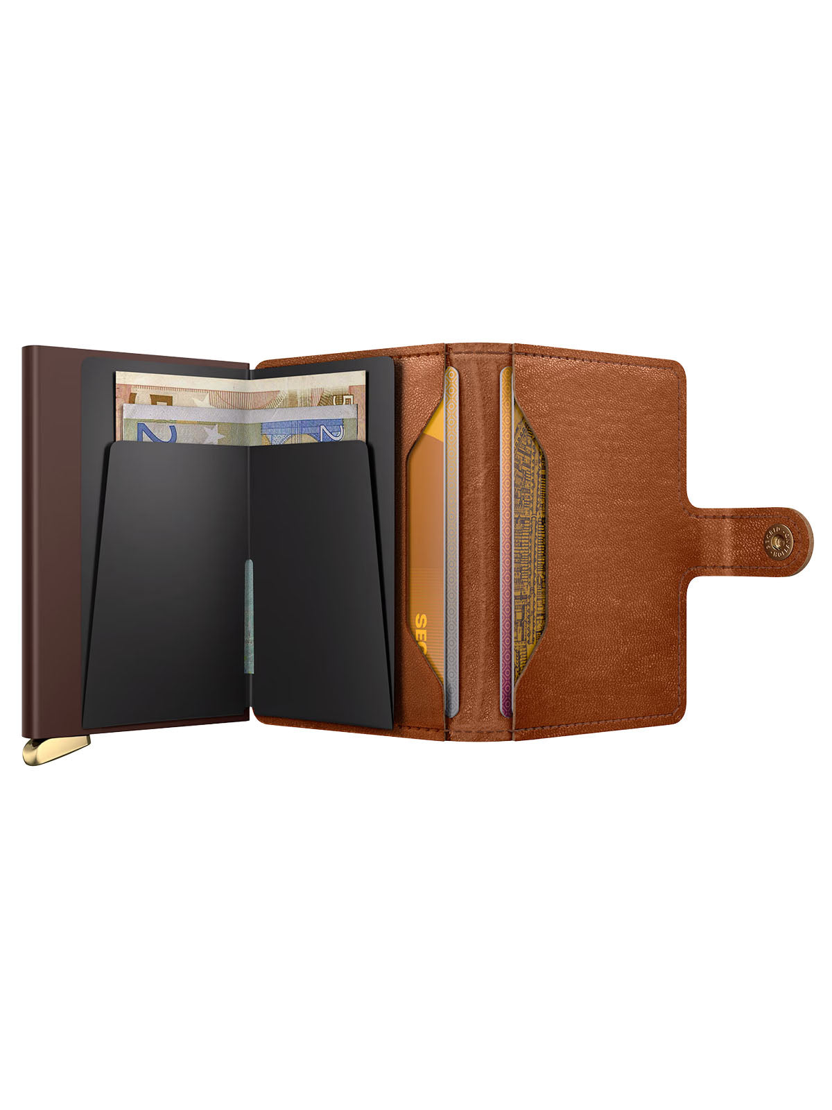 Secrid Premium Miniwallet Emboss Lines Cognac
