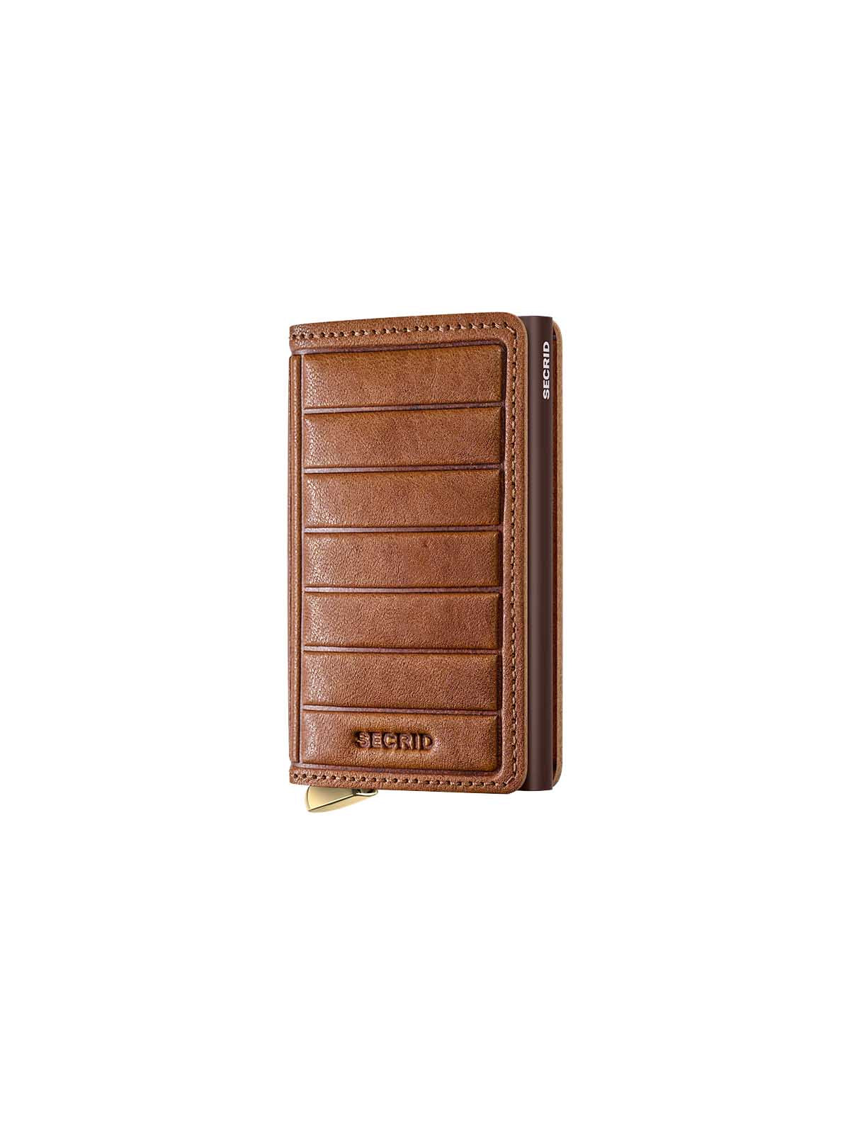 Secrid Premium Slimwallet Emboss Lines Cognac