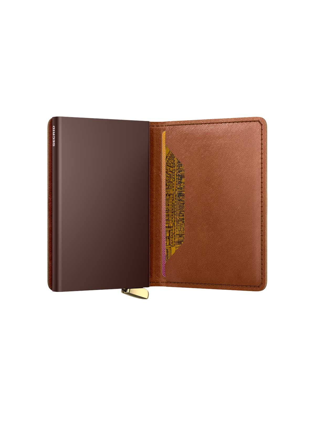 Secrid Premium Slimwallet Emboss Lines Cognac