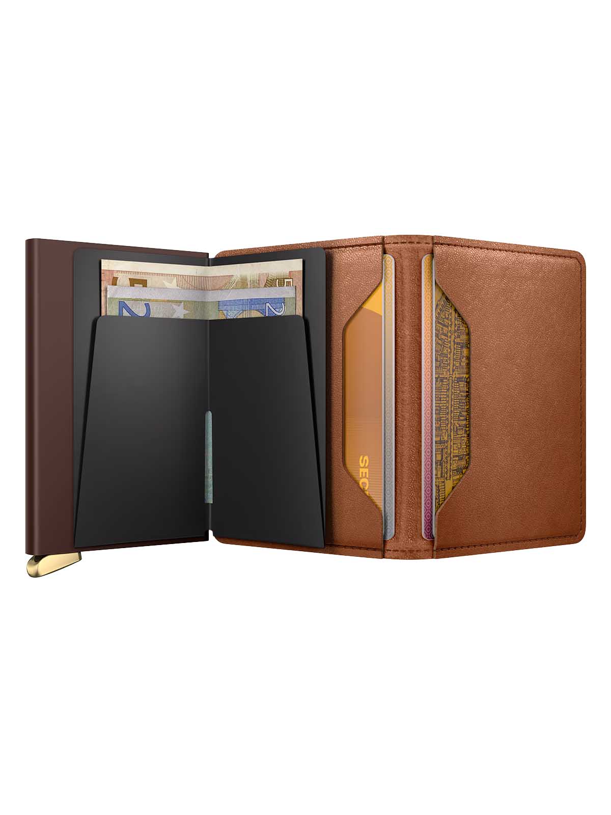 Secrid Premium Slimwallet Emboss Lines Cognac