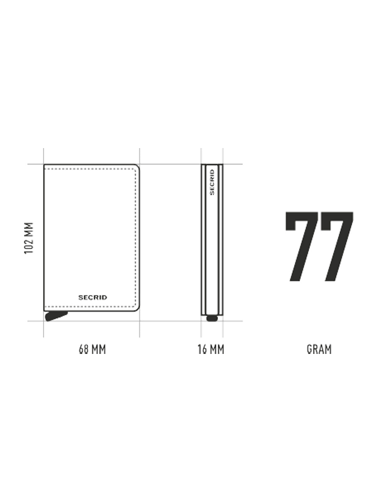 Secrid Premium Slimwallet Emboss Lines Cognac