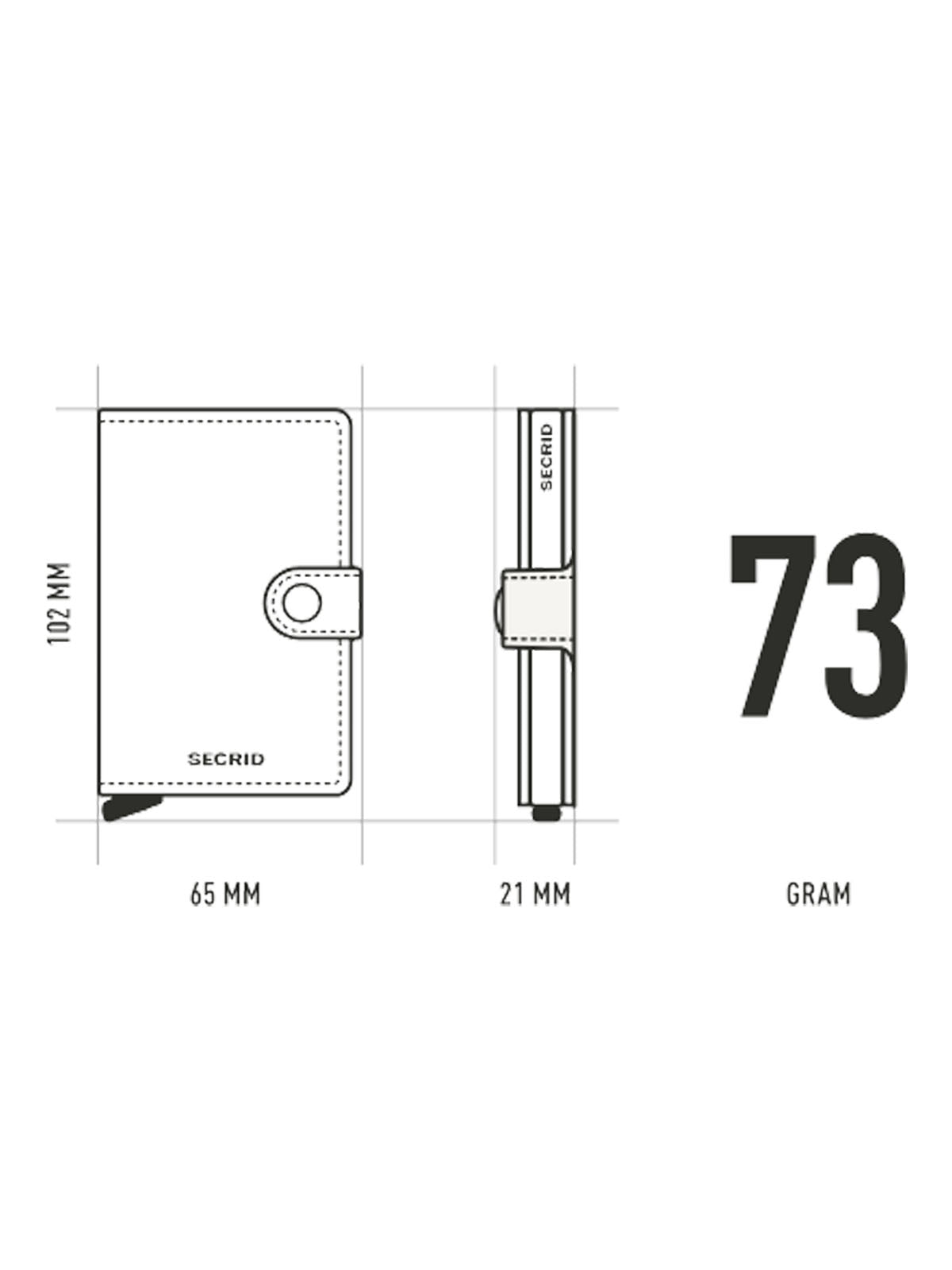 Secrid Premium Miniwallet Emboss Lines Cognac