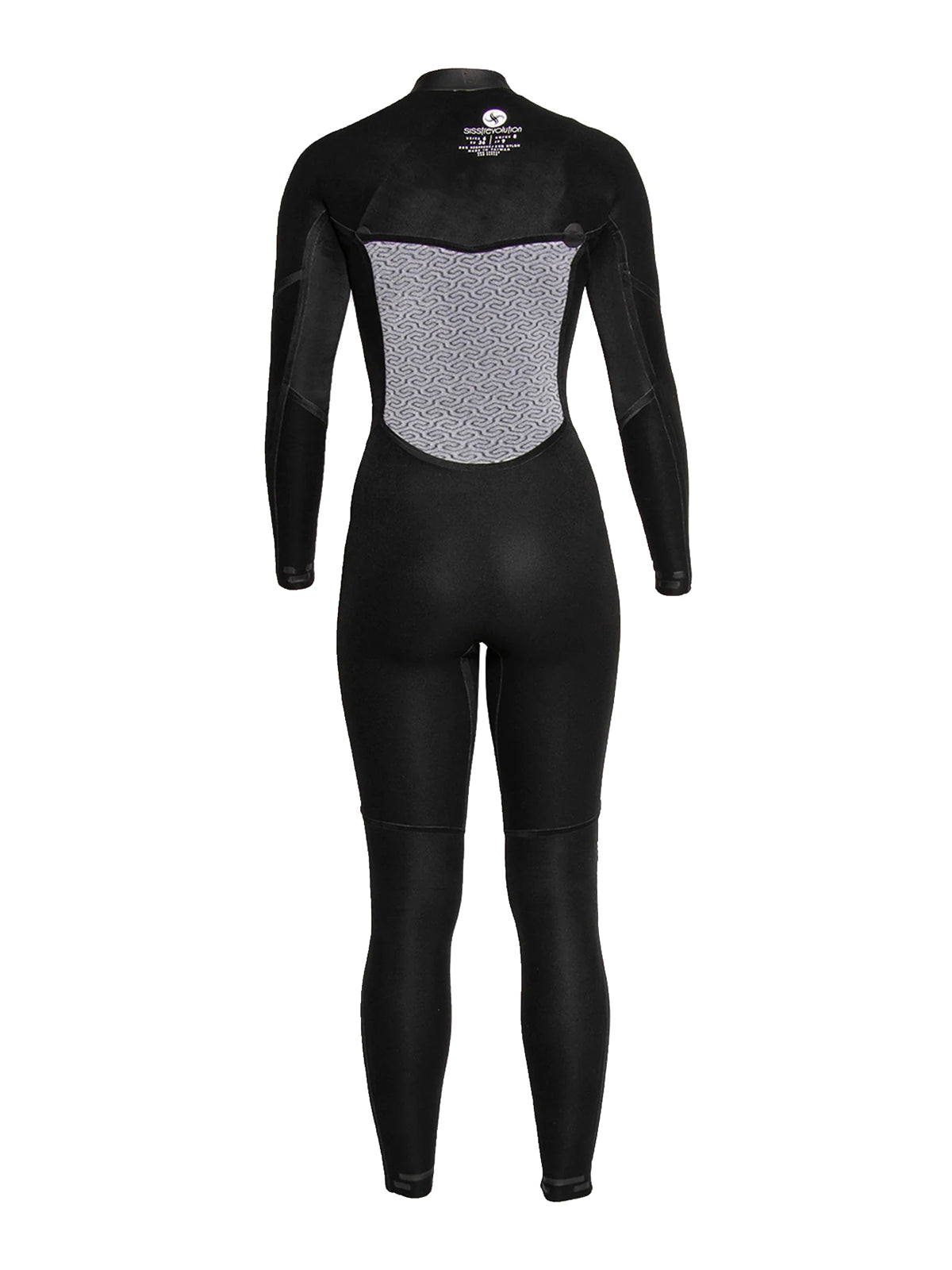 Sisstr Evolution Wetsuit 7 Seas 3-2 Chest Zip Full Solid Black