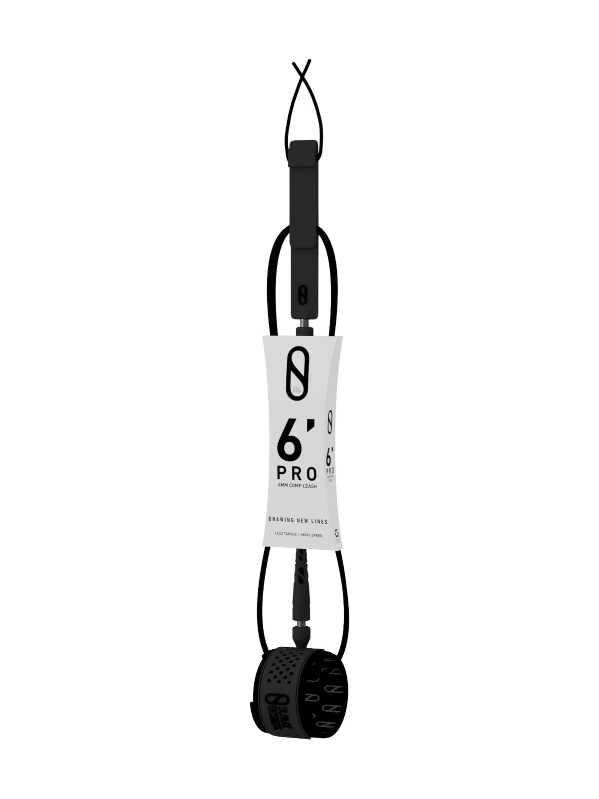 Slater Designs 6'0" Comp Leash Black