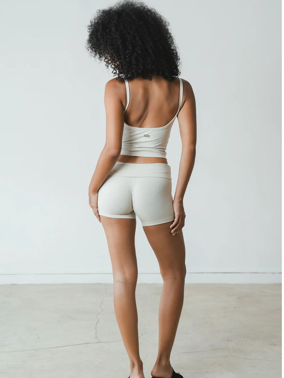 Studio K Rib 4" Shorts Ivory