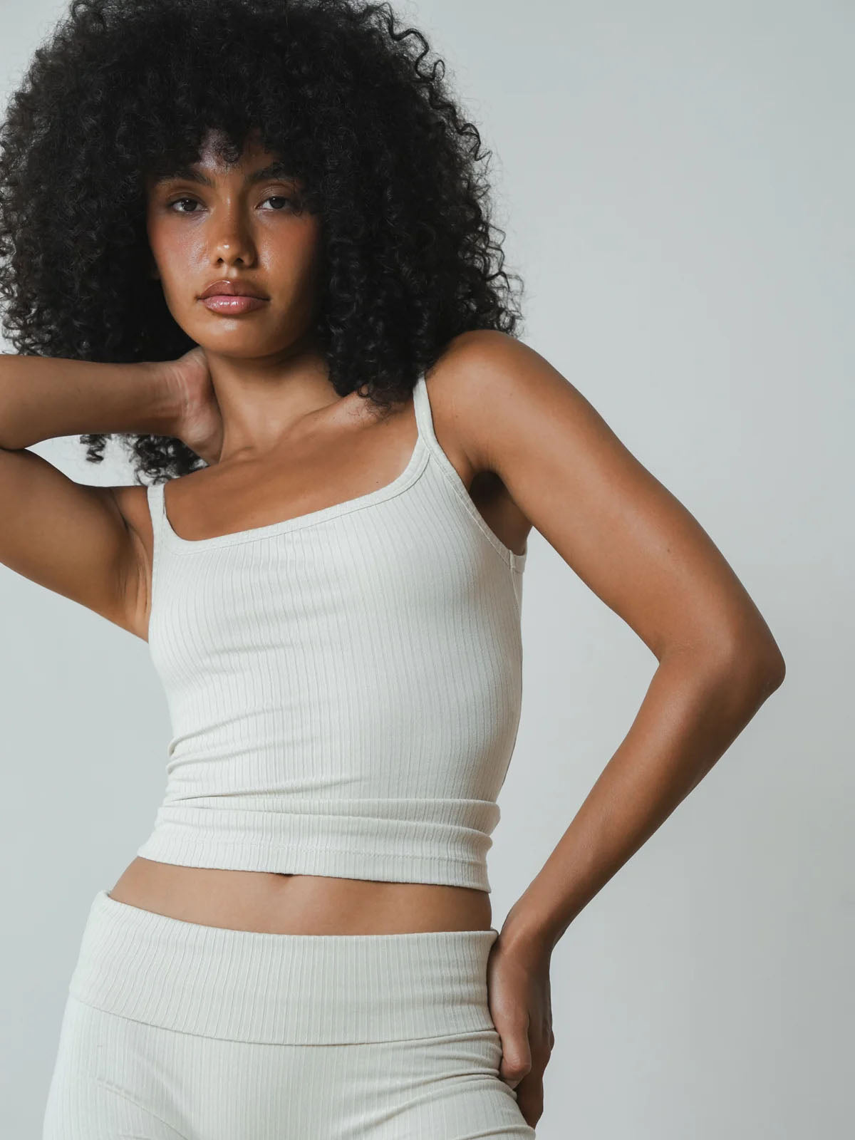 Studio K Rib Singlet Ivory