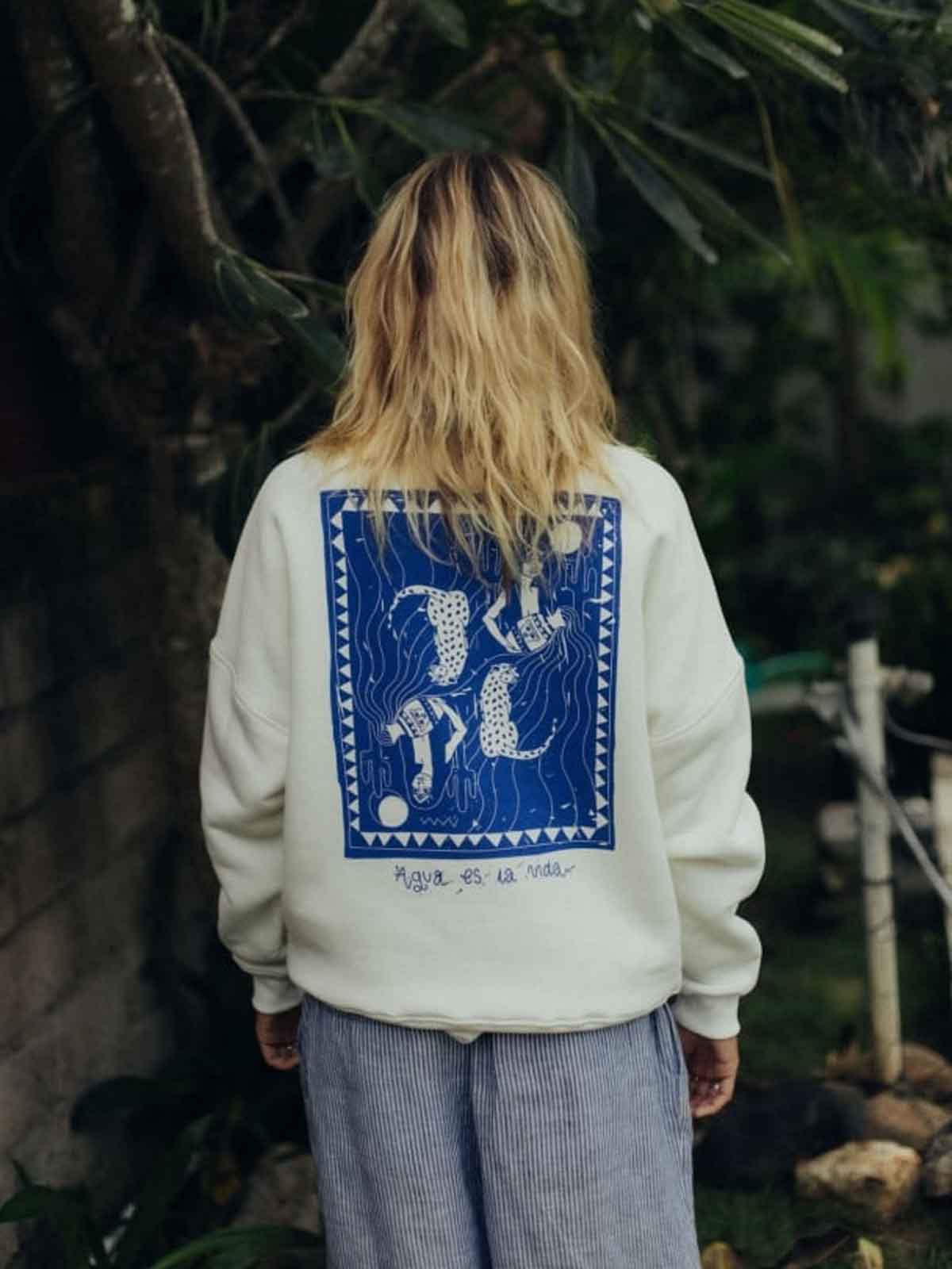 Surf Inc Aqua Sweat Vintage White