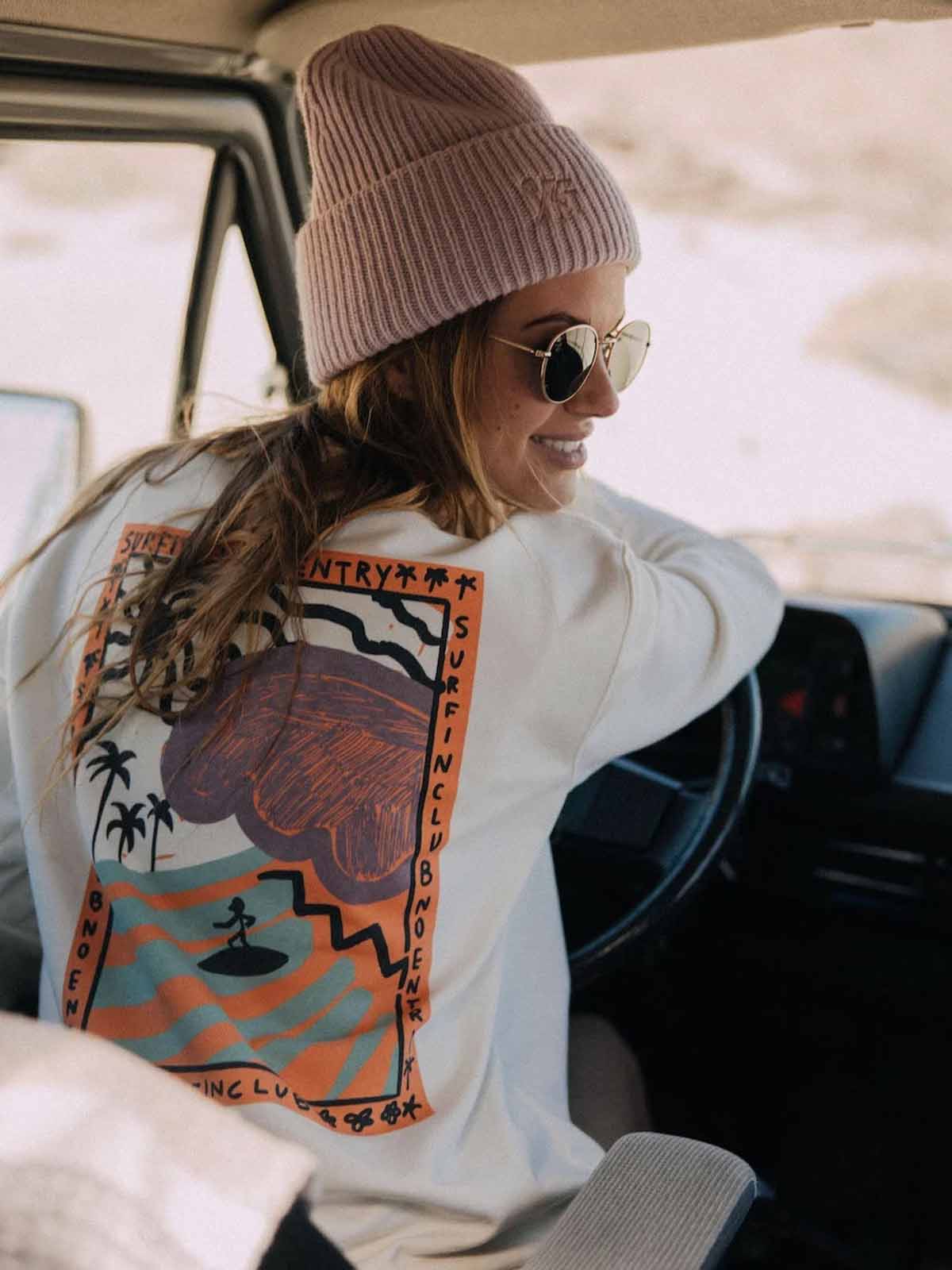 Surf Inc Organic Wave Sweat Vintage White