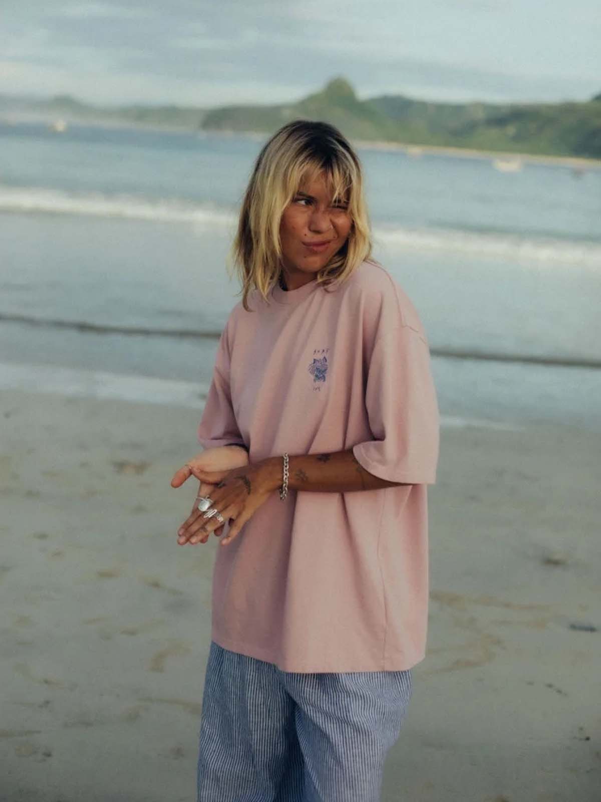 Surf Inc Wave Tiger Tee Pink Kush