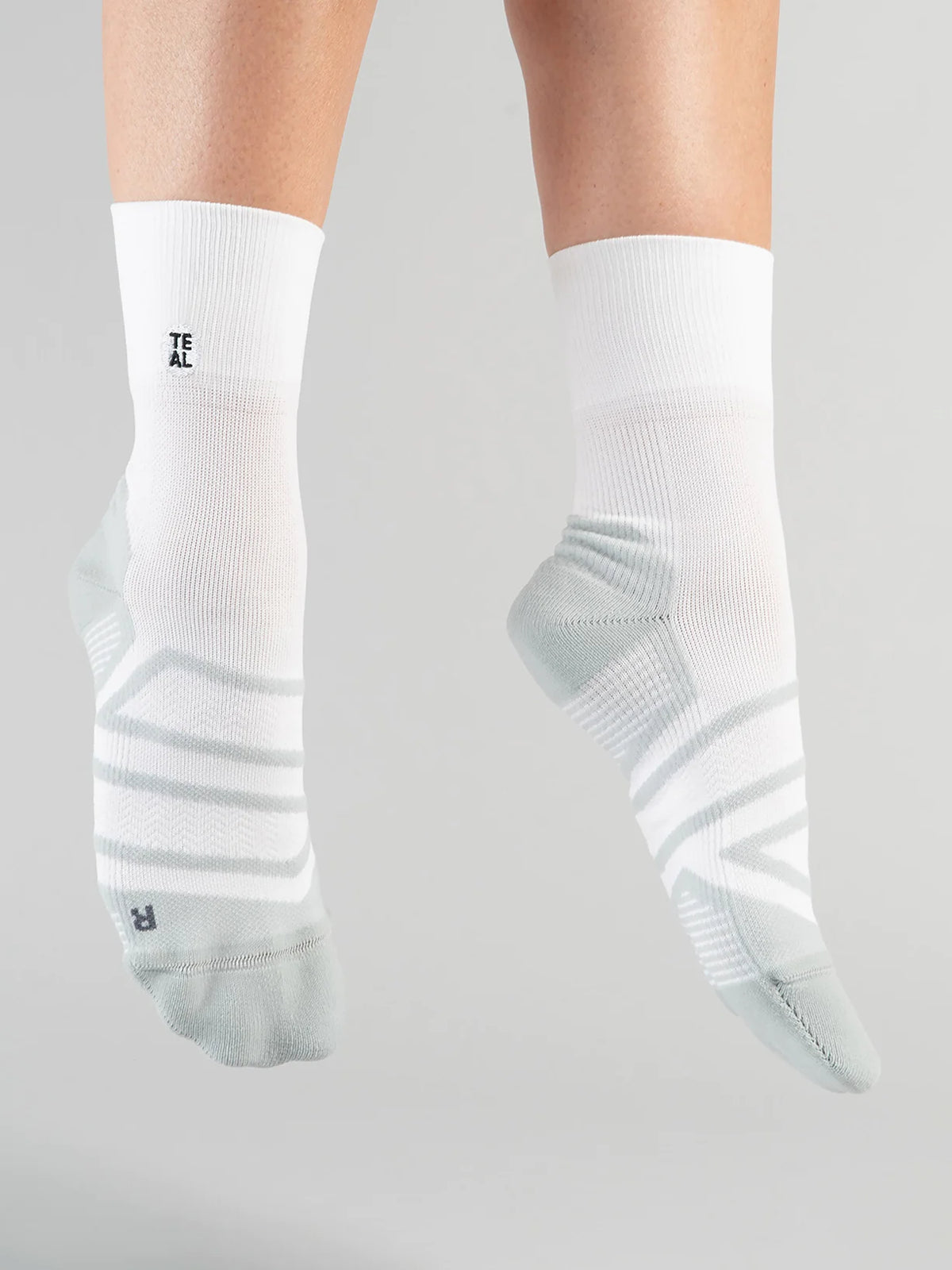 Teal Project Performance Sock Mid White/Pebble
