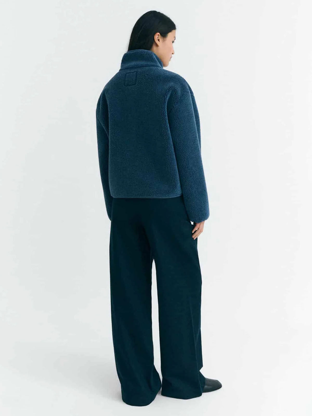 Thinking Mu Fuzz Kourtney Jacket Blue