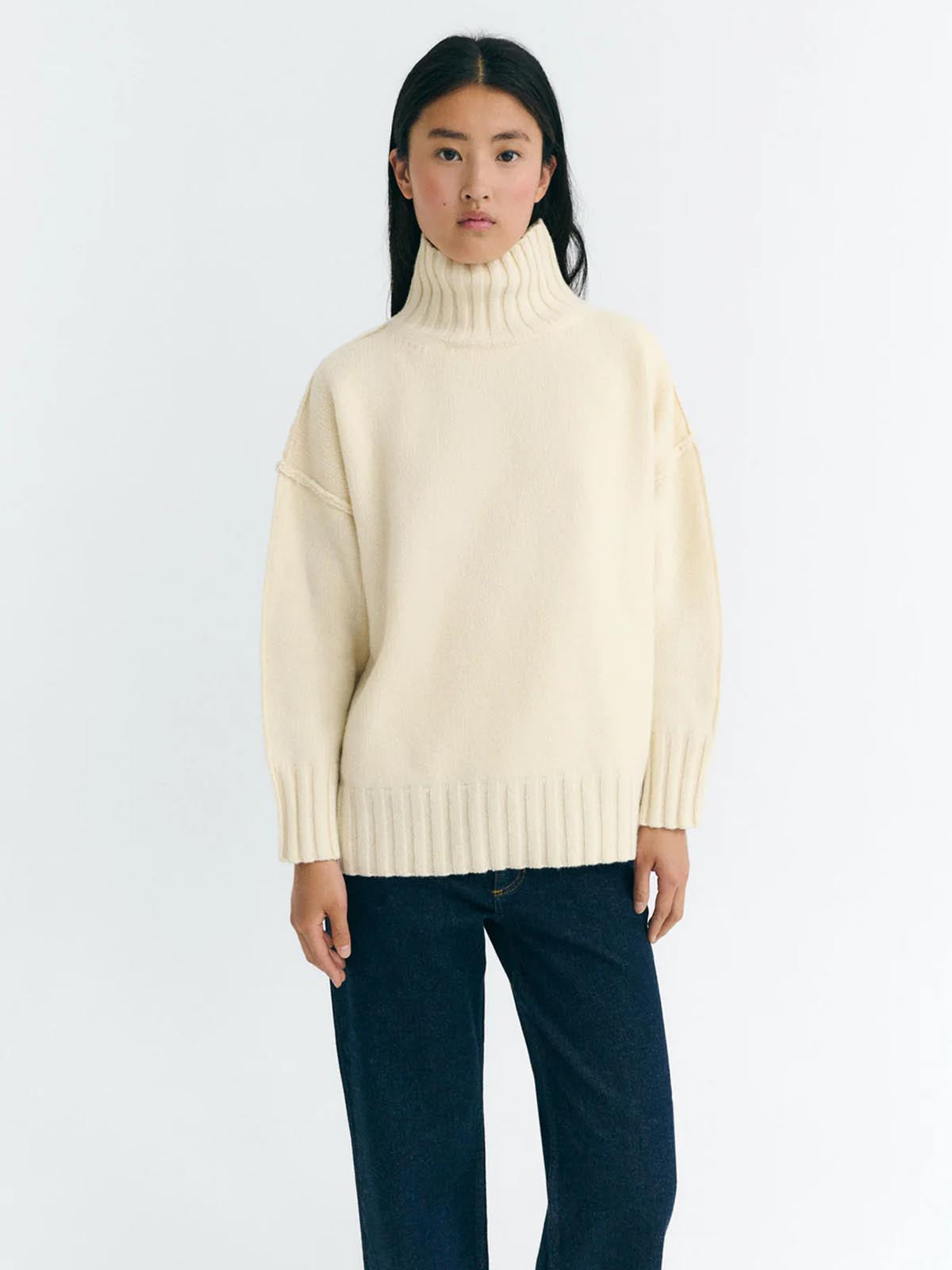 Thinking Mu Imogen Knitted Sweater Ecru