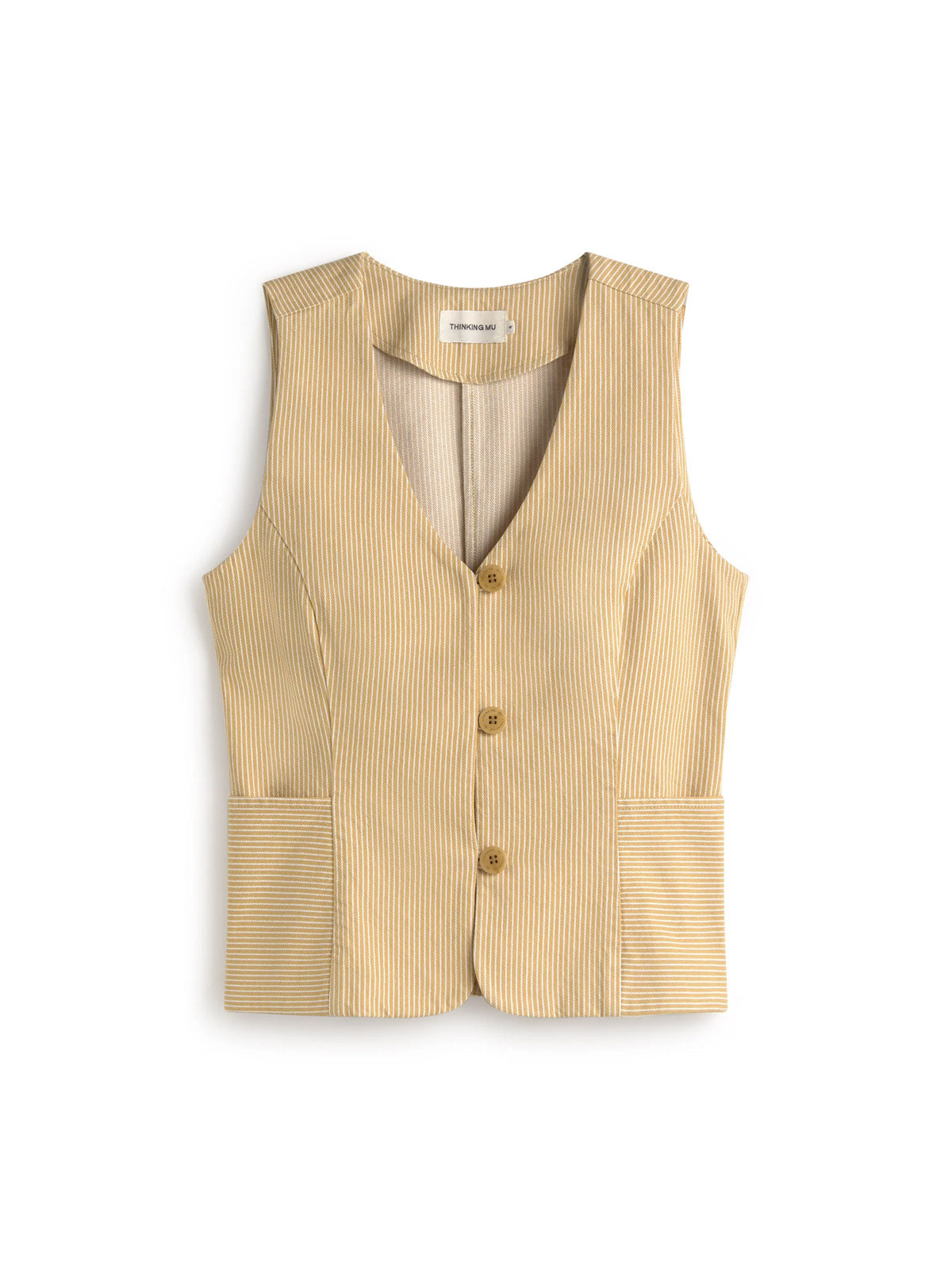 Thinking Mu Nogal Stripes Alisa Top