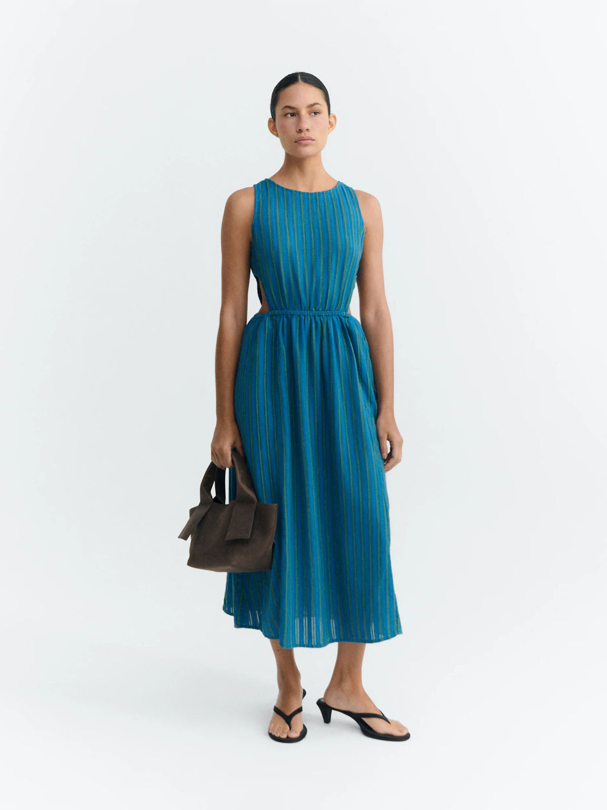 Thinking Mu Windsor Stripes Kin Dress