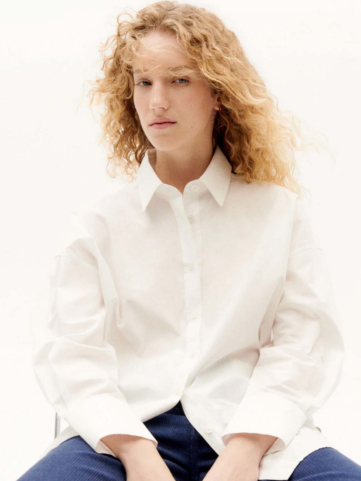 Thinking Mu Carangi Blouse White