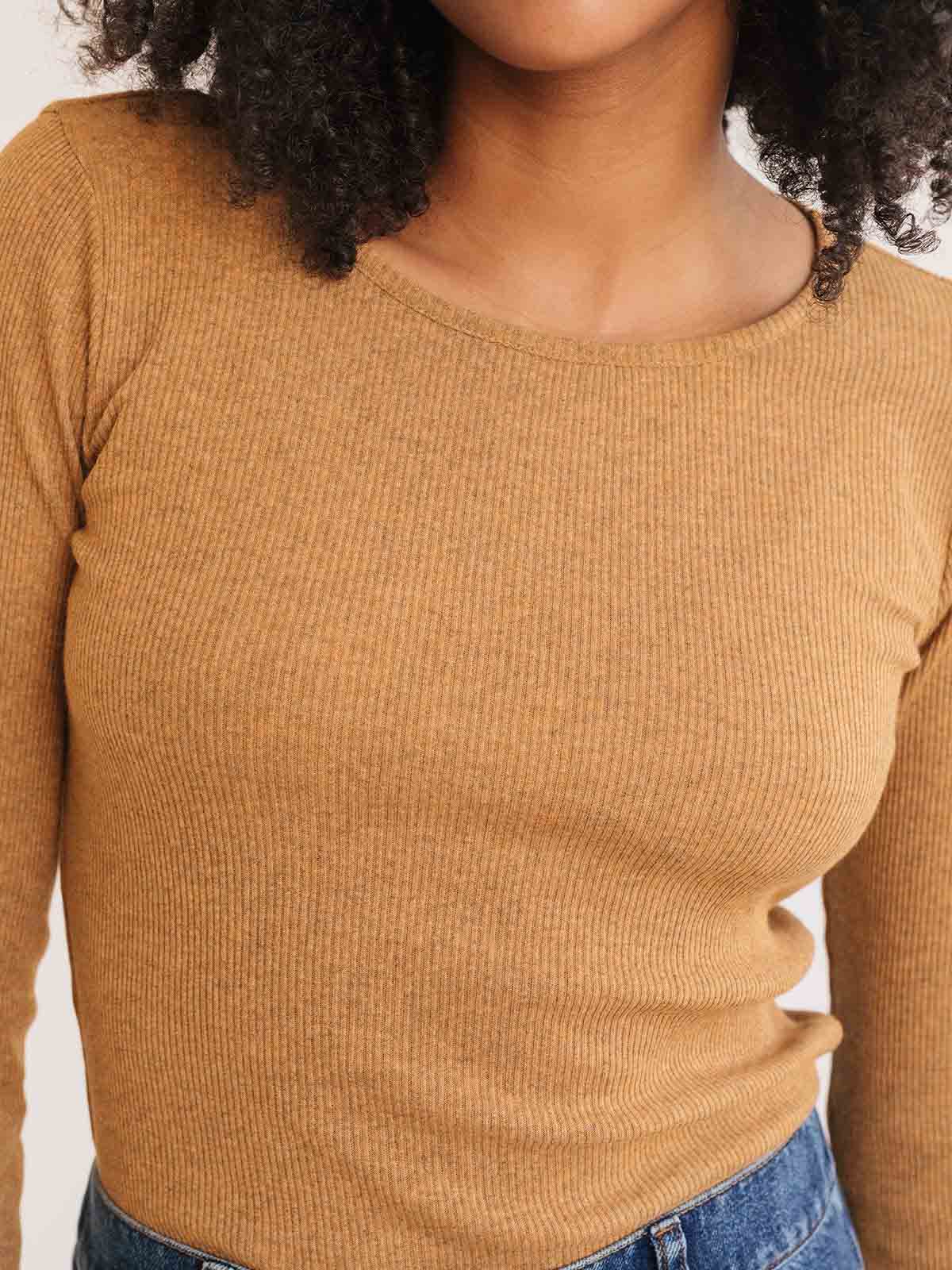 Twothirds Arran LS Tee Golden Brown