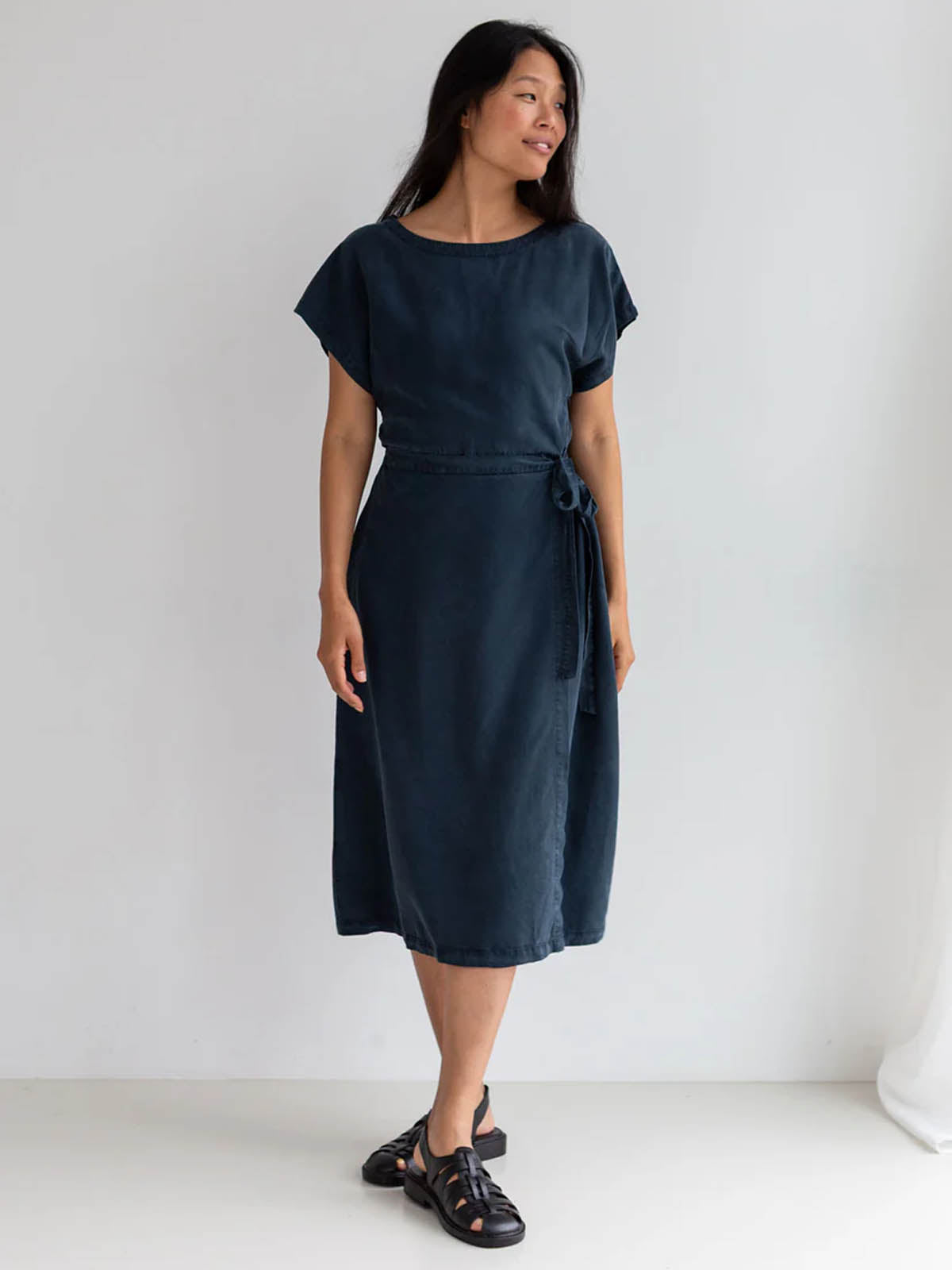 Twothirds Comte Dress Navy Lagoon