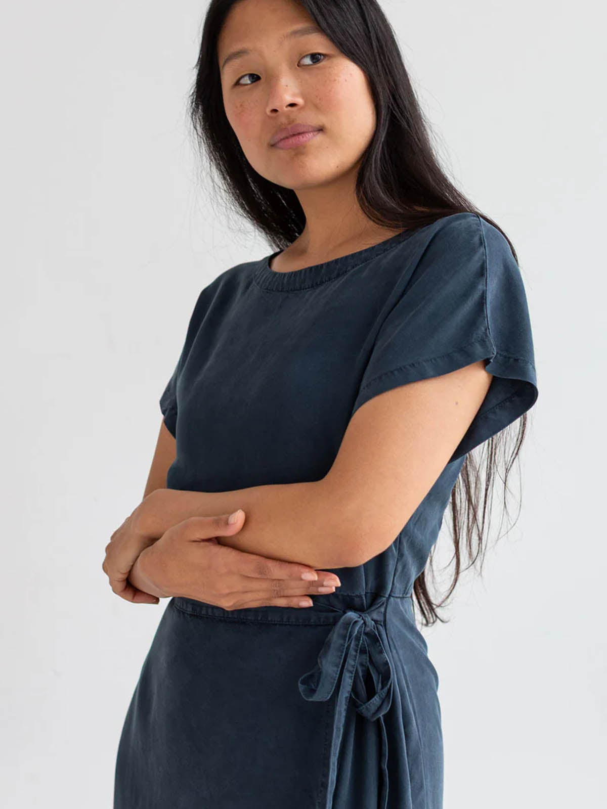 Twothirds Comte Dress Navy Lagoon