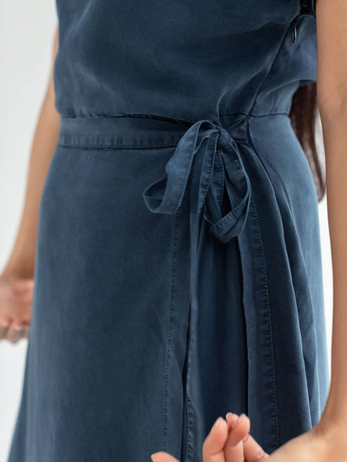 Twothirds Comte Dress Navy Lagoon