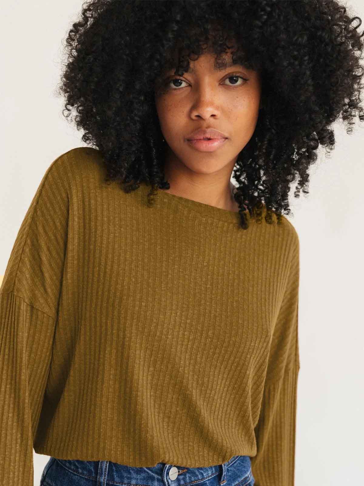 Twothirds Gravinis LS Tee Bronze Brown