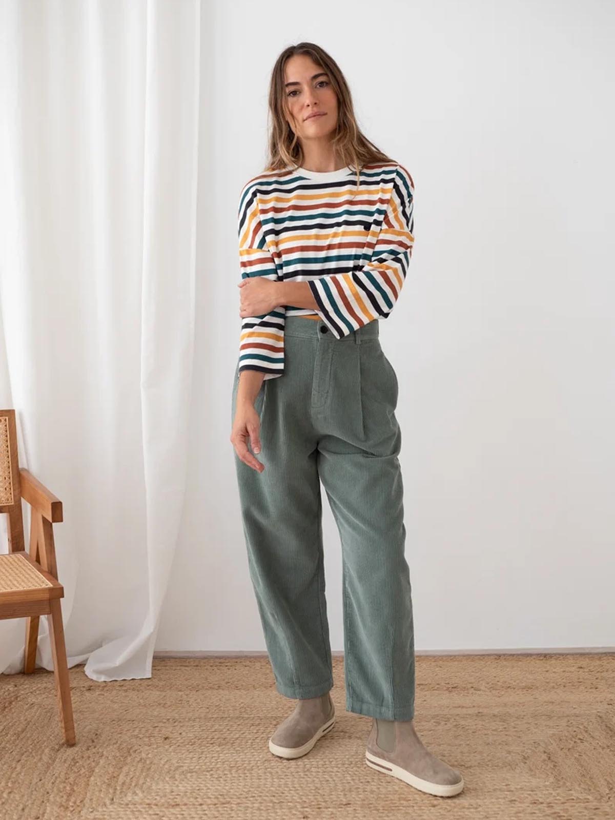 Twothirds Haruku Corduroy Pants Washed Green