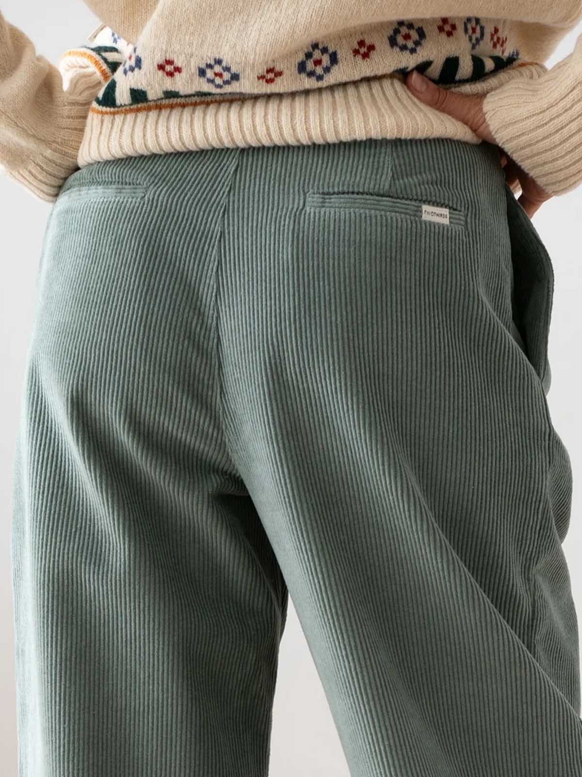 Twothirds Haruku Corduroy Pants Washed Green
