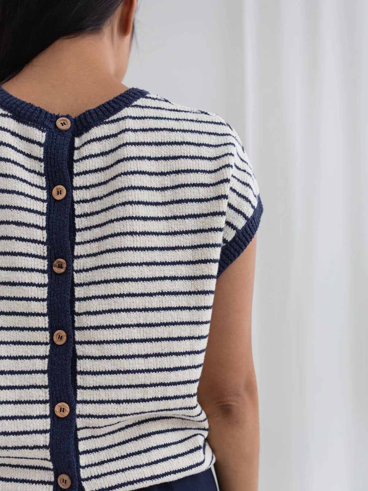 Twothirds Marinella T-Shirt Cobalt Stripes
