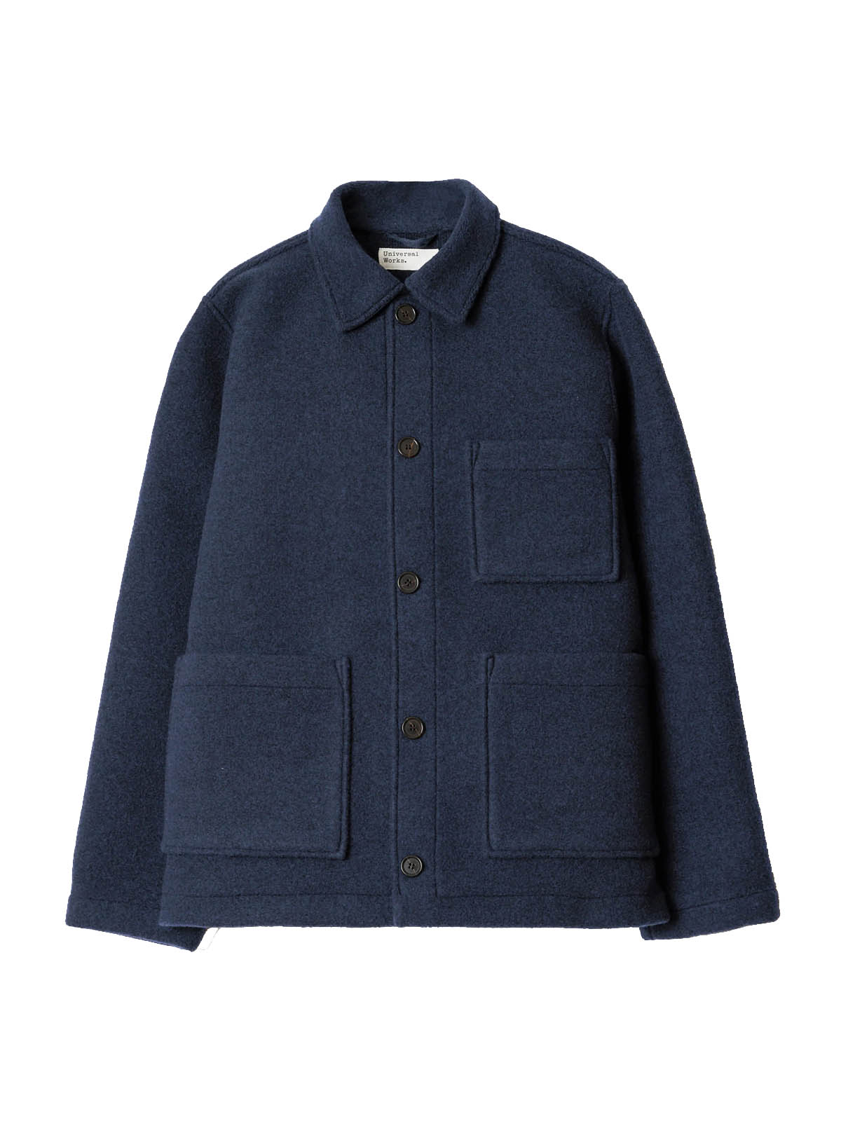 Universal Works Tag Jacket Techno Melton Plain Navy