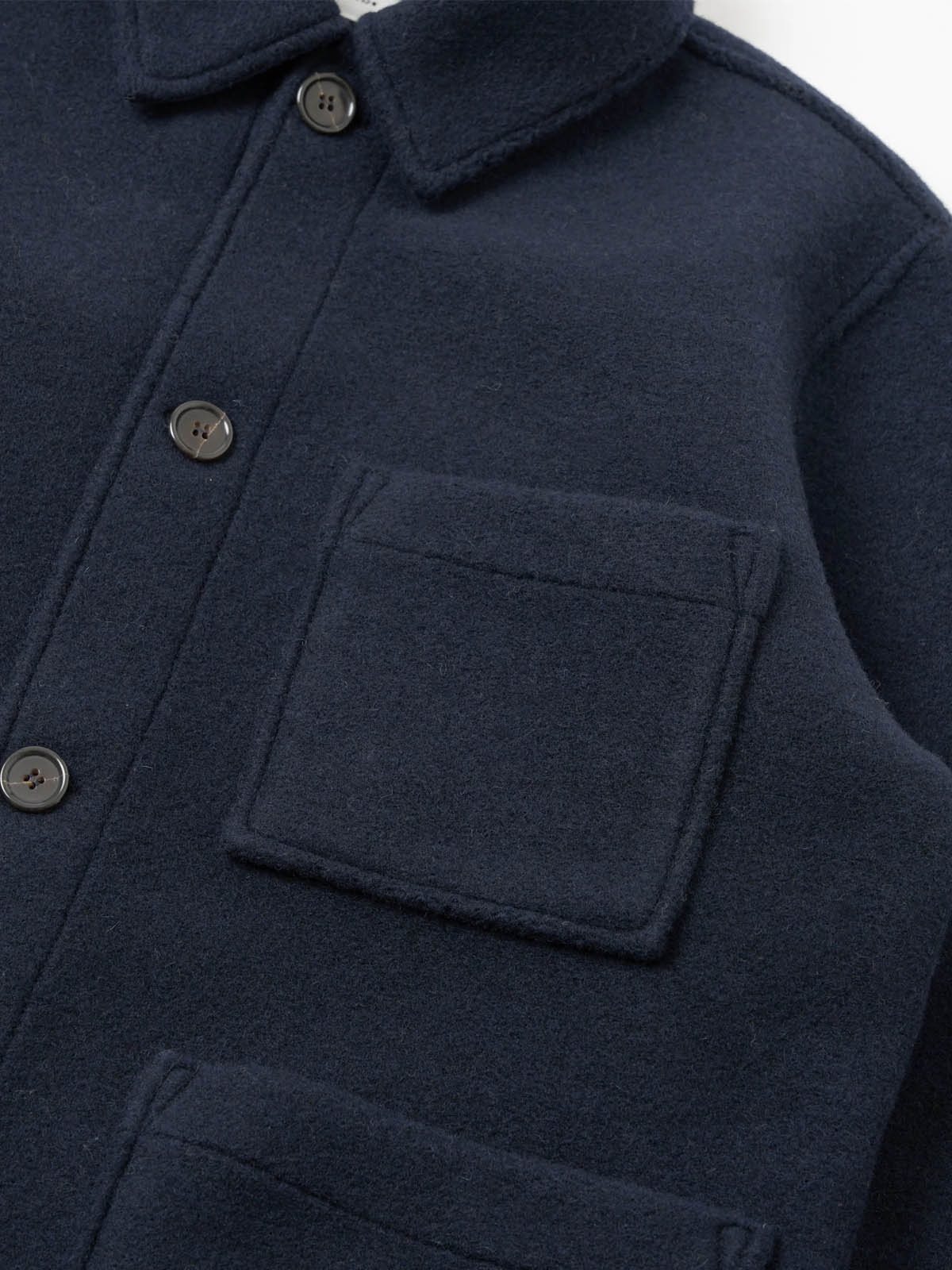 Universal Works Tag Jacket Techno Melton Plain Navy