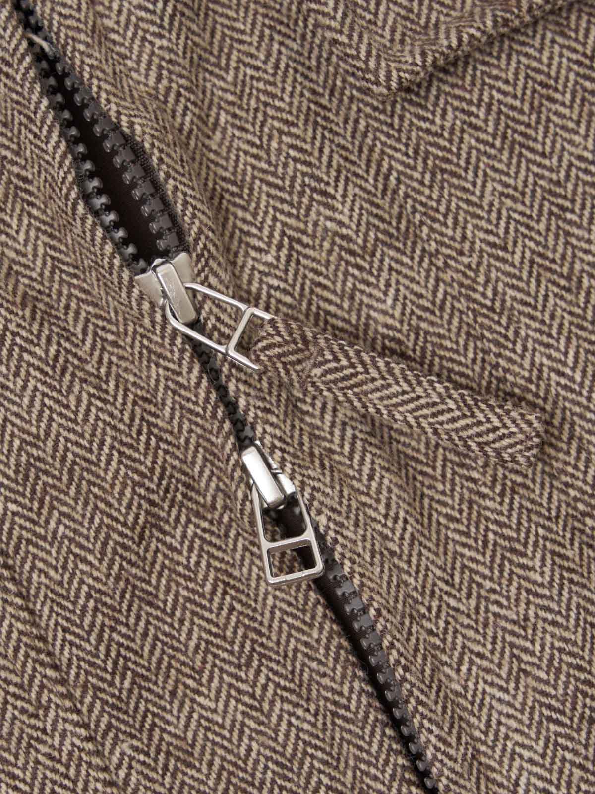 Universal Works Jacket Wool Herringbone Brown
