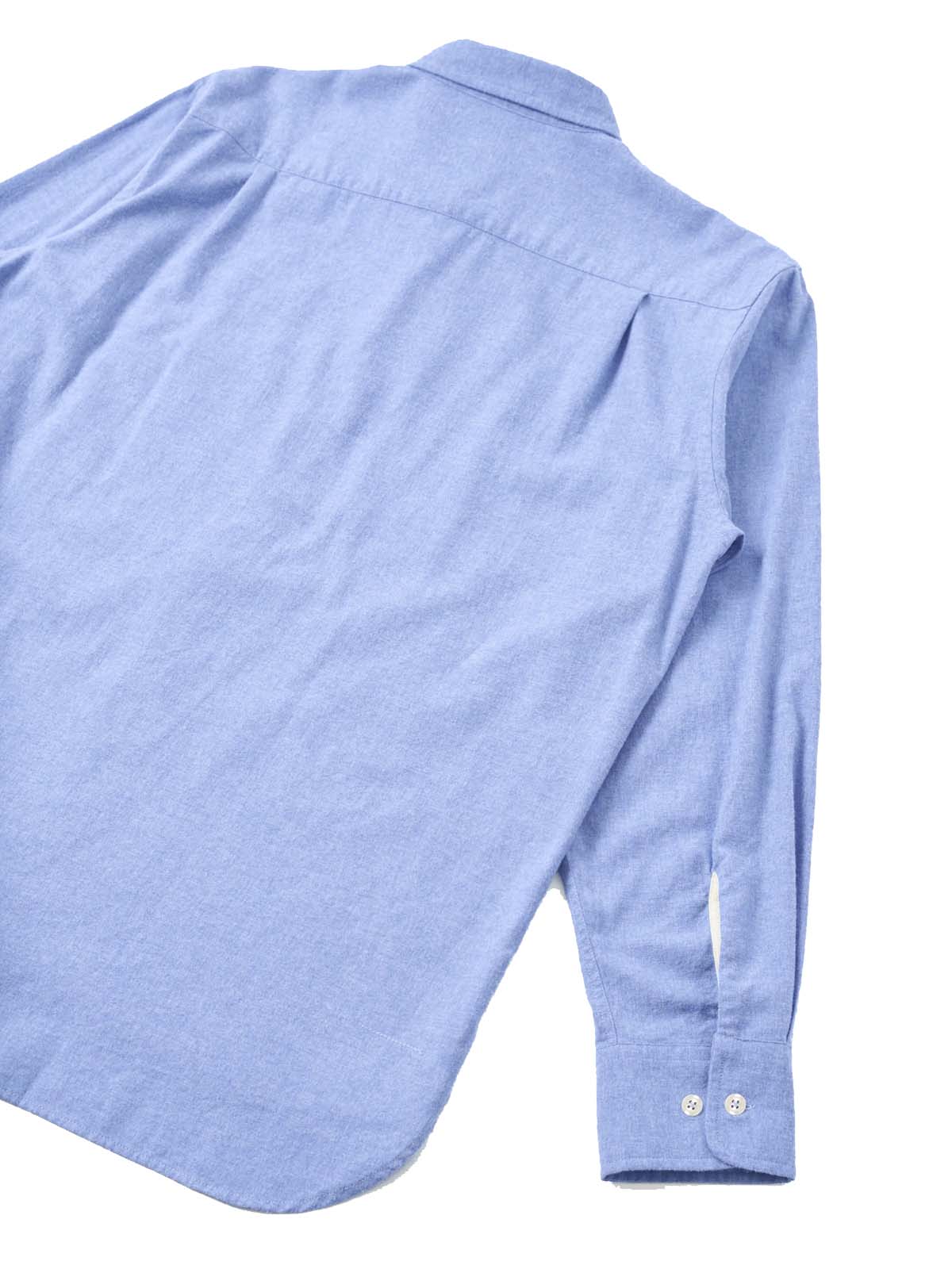 Universal Works Square Pocket Shirt Brushed Flannel Blue