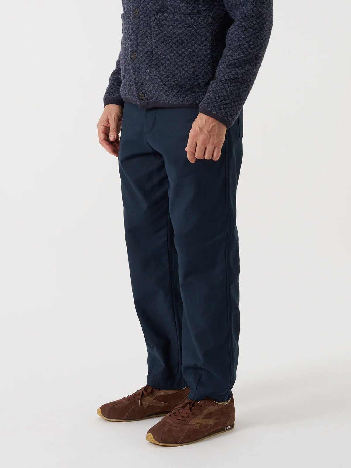Universal Works Utility Pant Slub Sateen Navy
