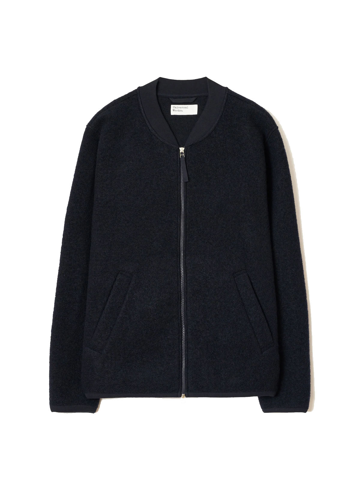 Universal Works Zip Bomber Wool Fleece Navy
