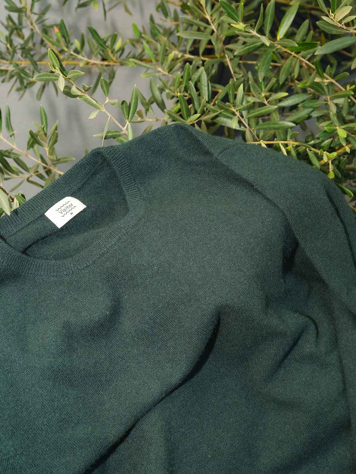 Visitor Clothing Men's Cashmere Sweater Bottle Green