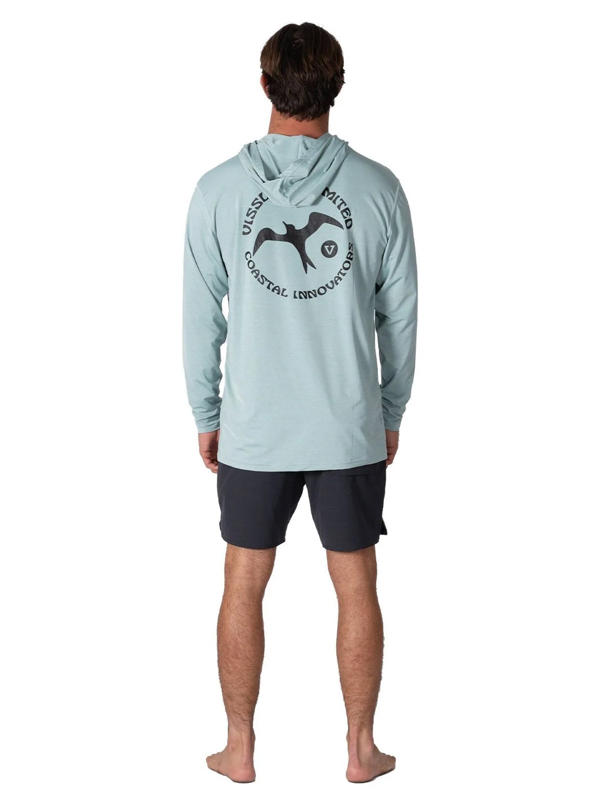 Vissla Twisted Eco Hooded LS Sun Shirt Sea Green