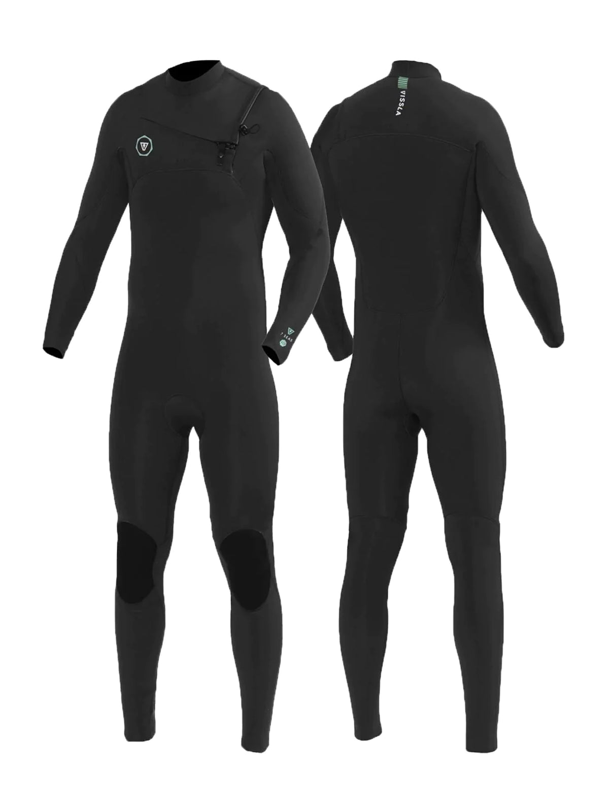 Vissla Wetsuit 7 Seas 4-3 Full Suit Chest Zip Black SS25