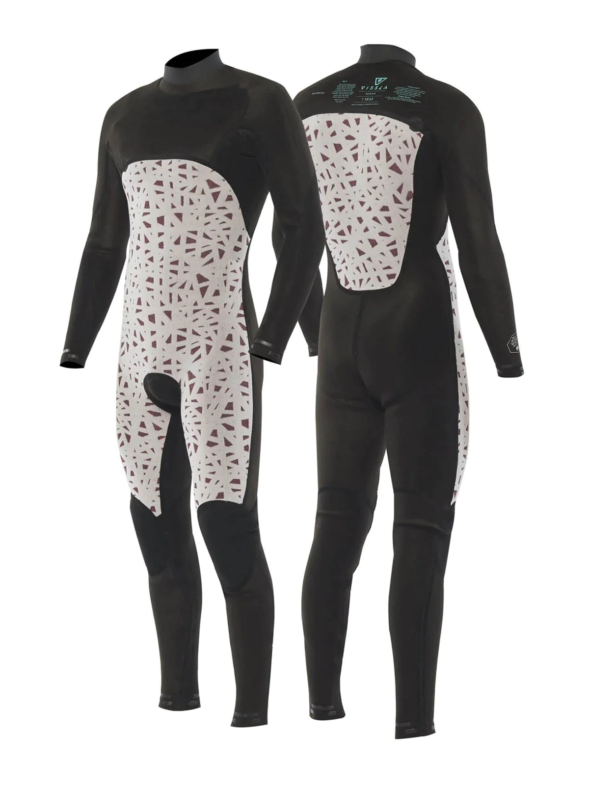 Vissla Wetsuit 7 Seas 4-3 Full Suit Chest Zip Dark Slate