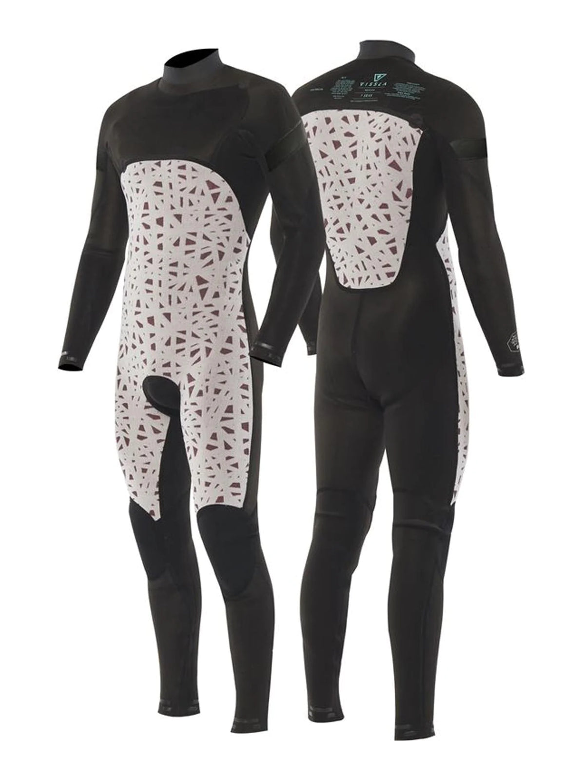 Vissla Wetsuit 7 Seas 5-4 Full Suit Chest Zip Black