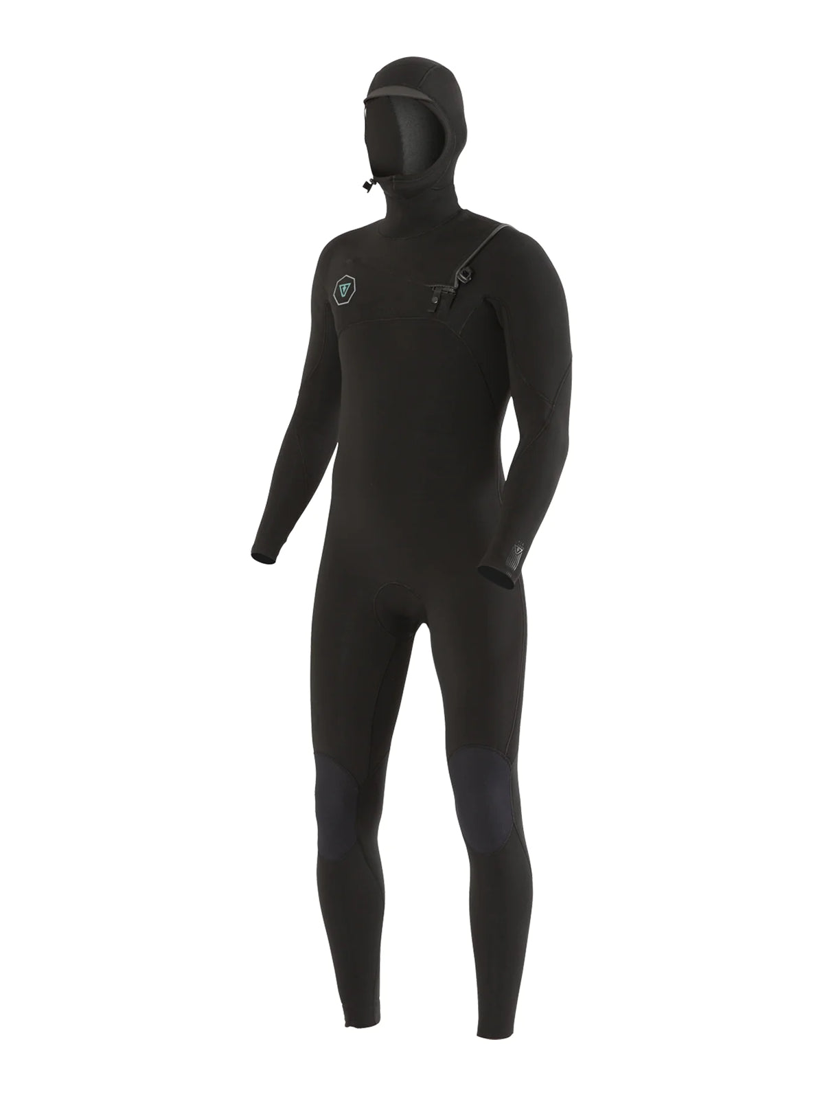 Vissla Wetsuit 7 Seas Full Suit 4-3 Hood Chest Zip Black