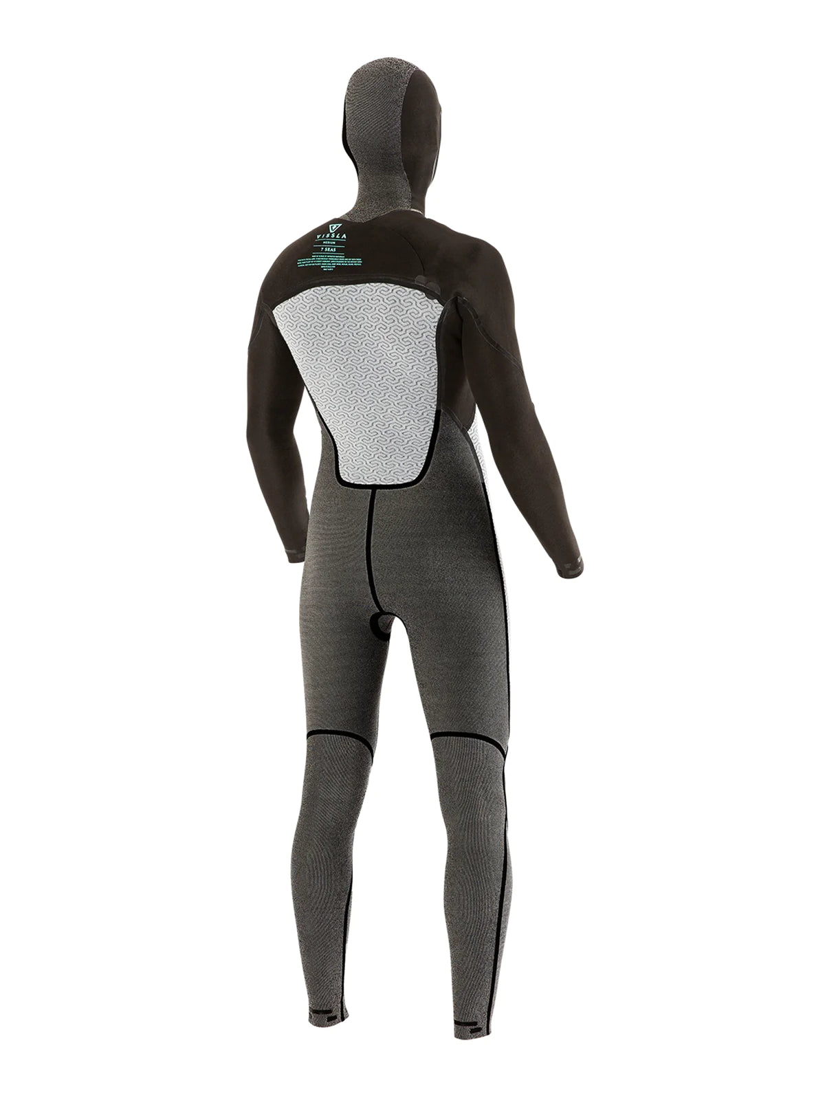 Vissla Wetsuit 7 Seas Full Suit 4-3 Hood Chest Zip Black