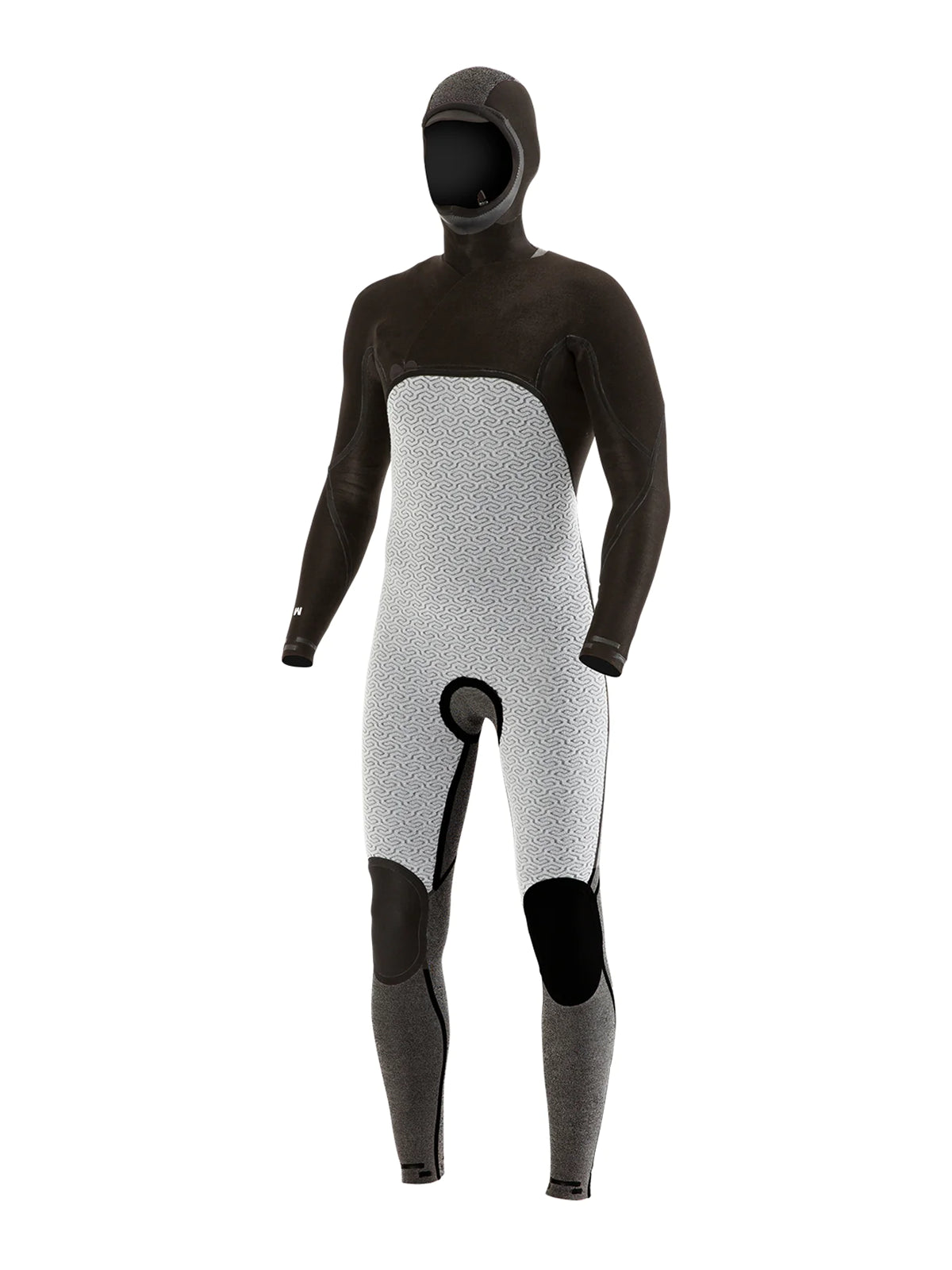 Vissla Wetsuit 7 Seas Full Suit 4-3 Hood Chest Zip Black