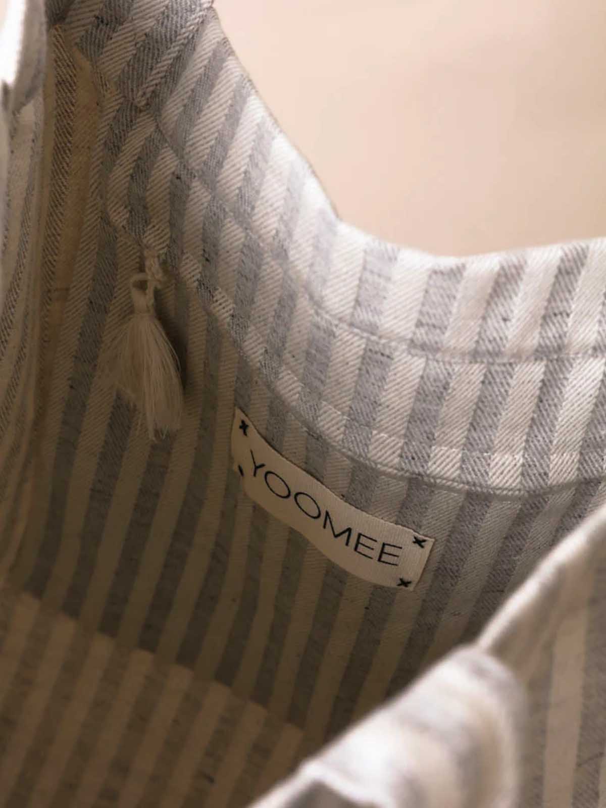 Yoomee Bag Nora Light Grey Stripes Tassel