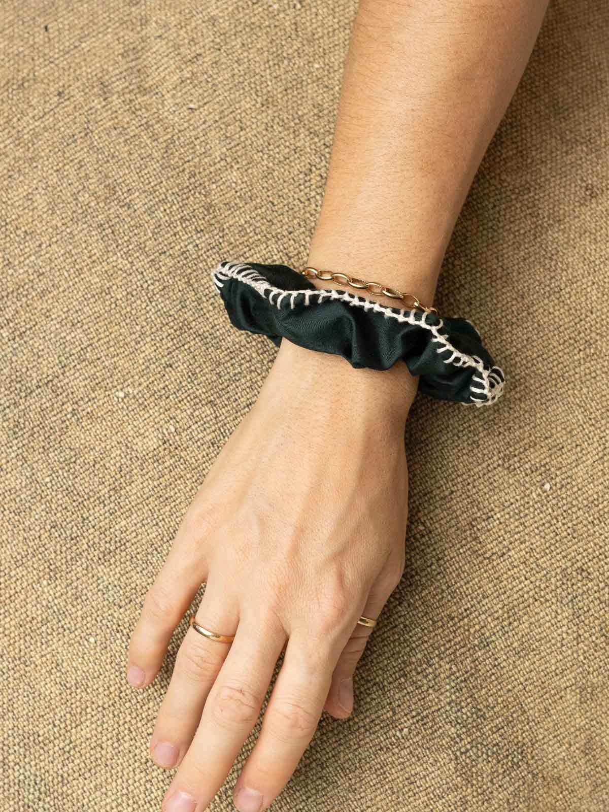 Yoomee Scrunchie Medina Velvet Emerald Hbik