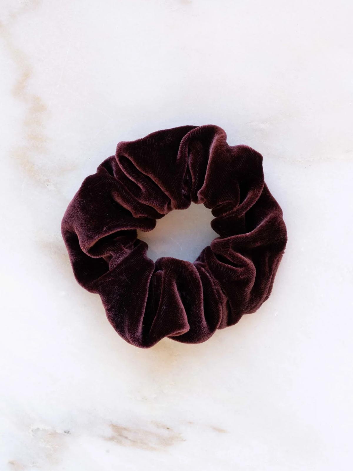 Yoomee Scrunchie Medina Velvet Silk Aubergine