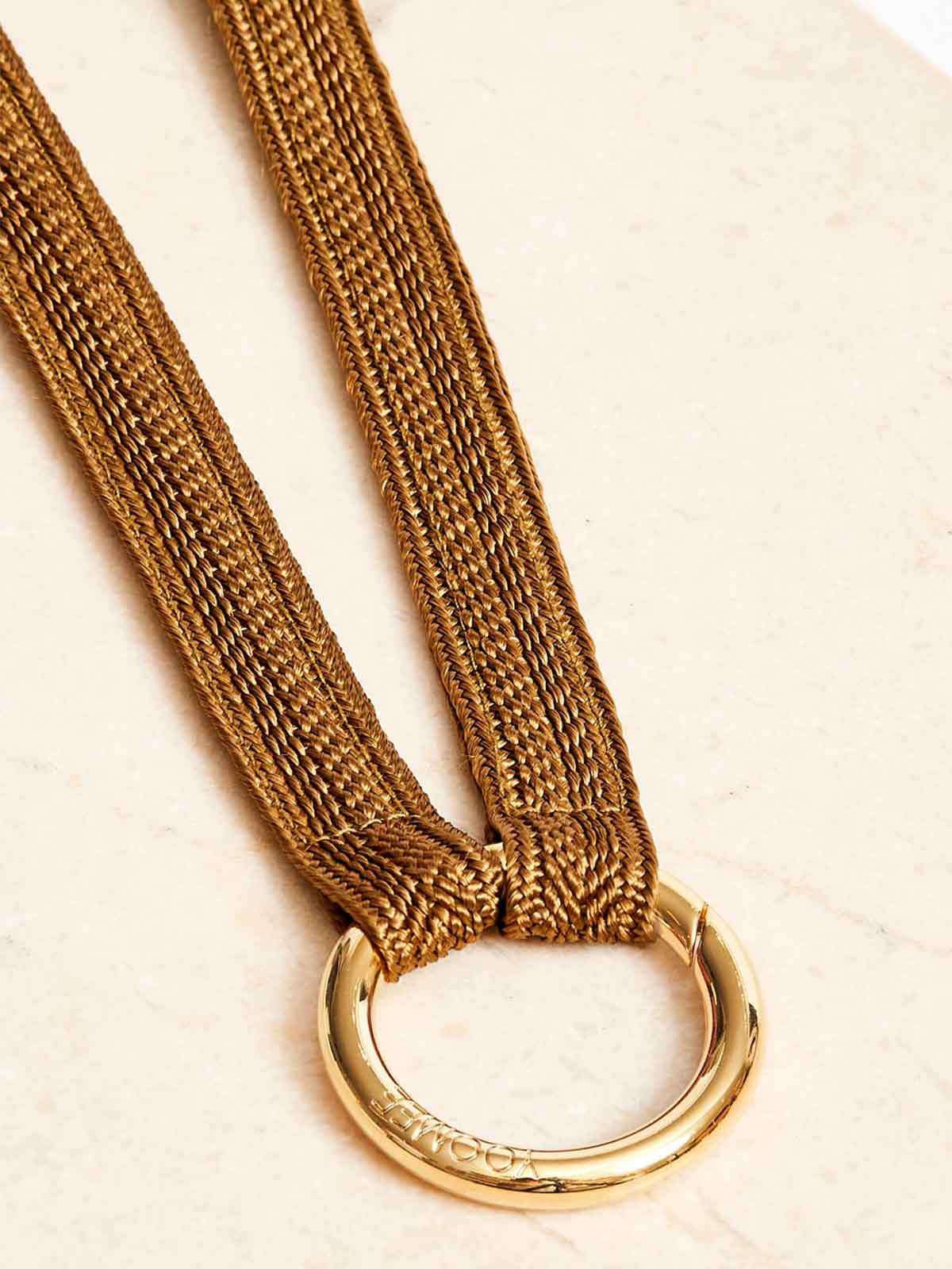 Yoomee Keychain Zahra Olive Gold Thick