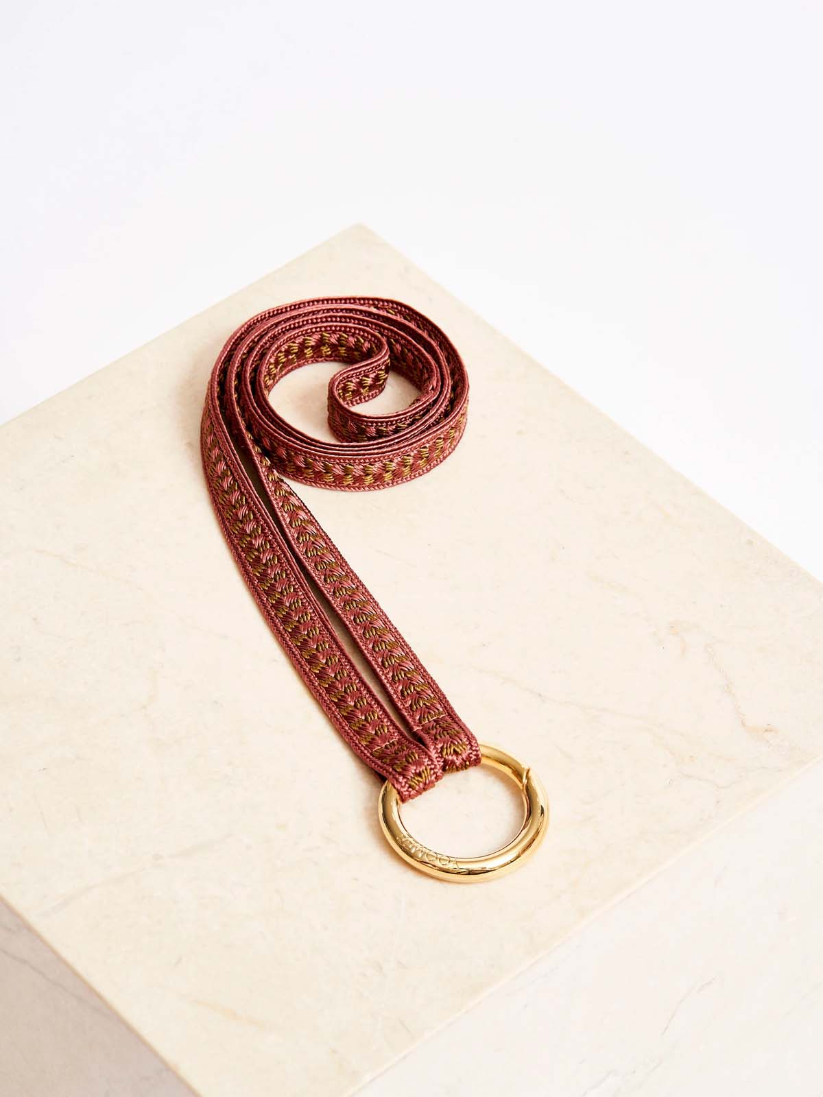 Yoomee Keychain Zahra Rosewood Gold Thick