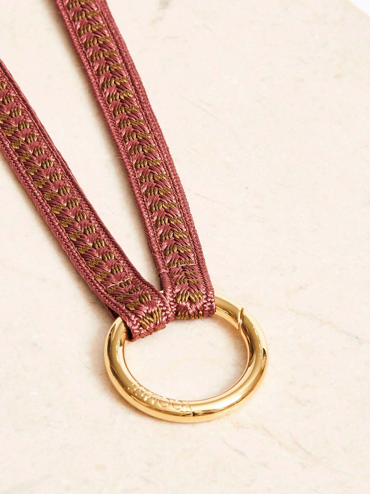 Yoomee Keychain Zahra Rosewood Gold Thick