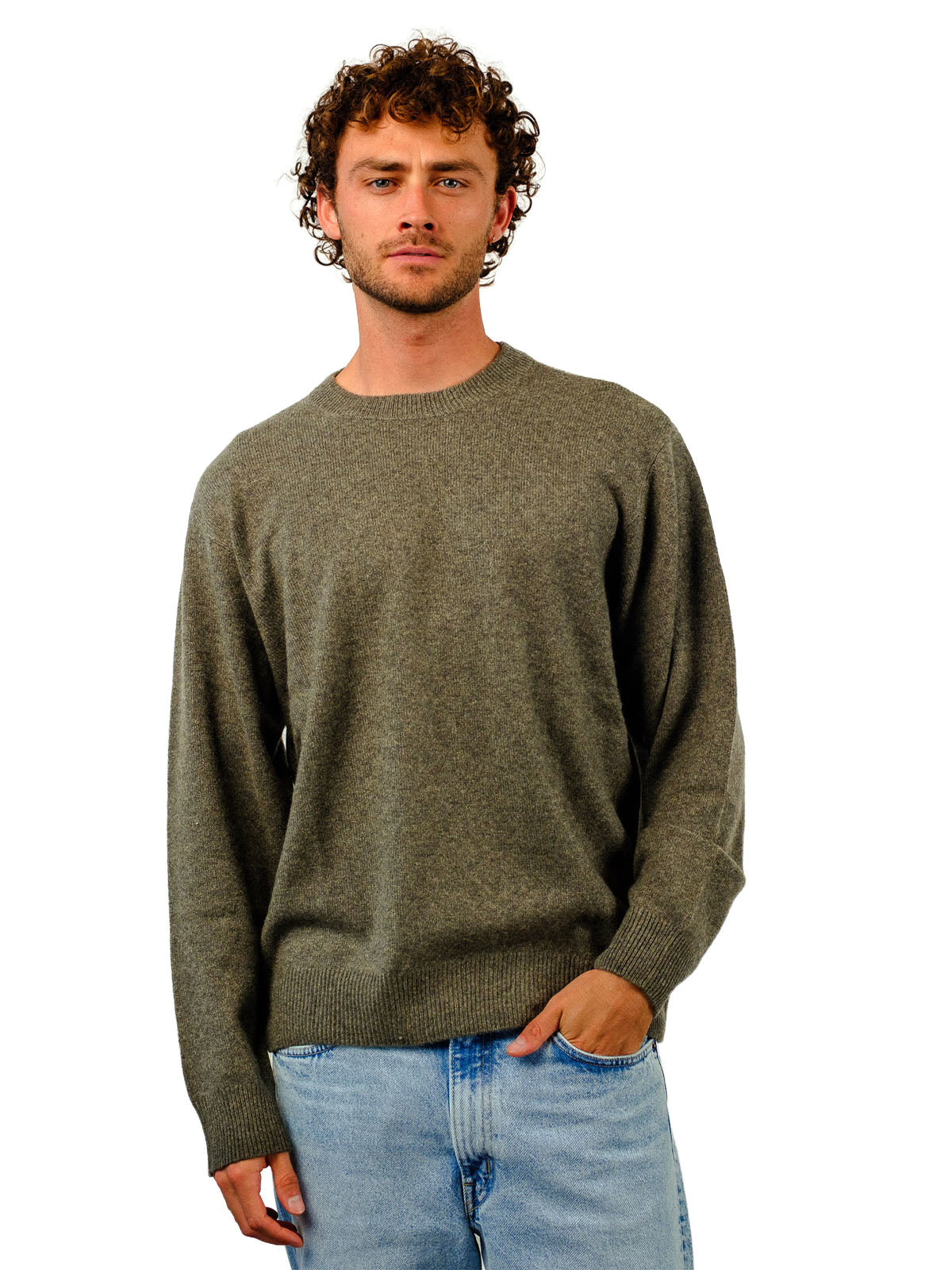 Visitor Clothing Men's Pelagos Cashmere Sweater Green