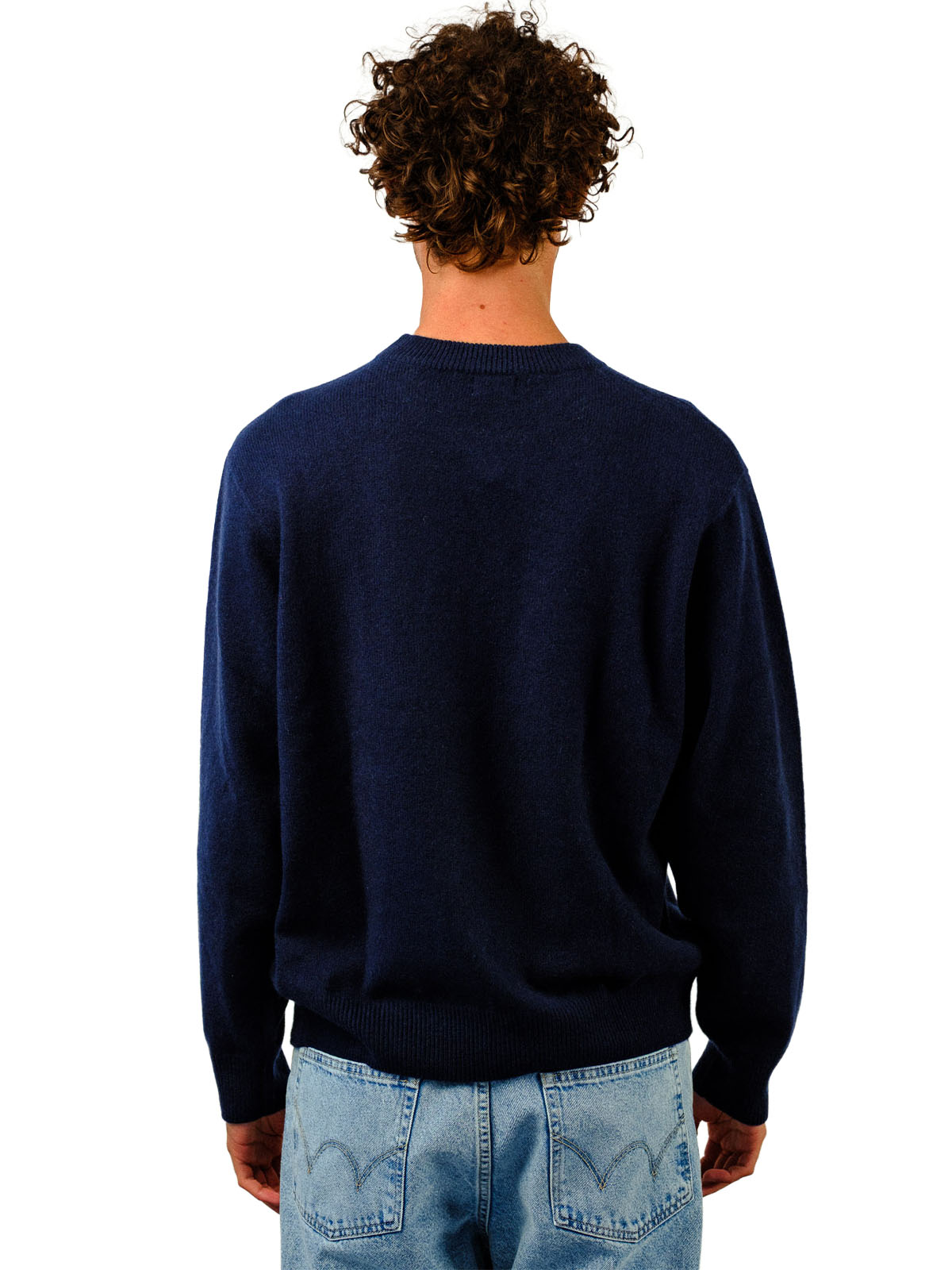 Visitor Clothing Men's Pelagos Cashmere Sweater Navy